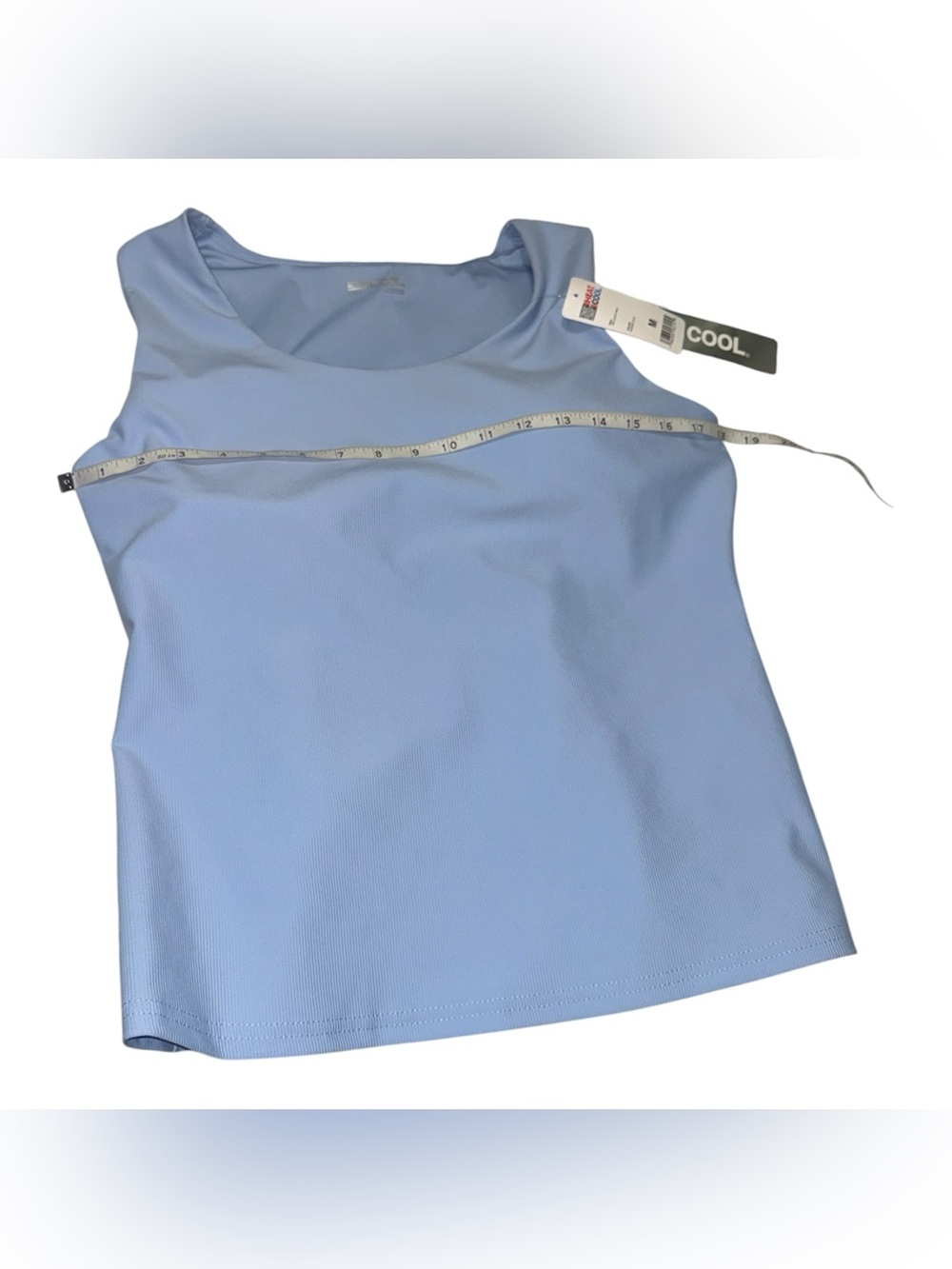 NWT 32 Degrees Cool Light Blue Active Tank Top Size Medium Stretch Quick Dry - Picture 2 of 6